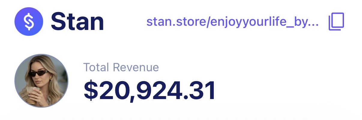 Stan Store bevétel: $20,924.31